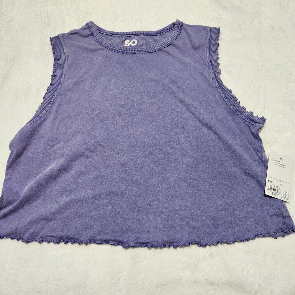SO Crop Top Size Large Tie Dye Purple Feels Soft
